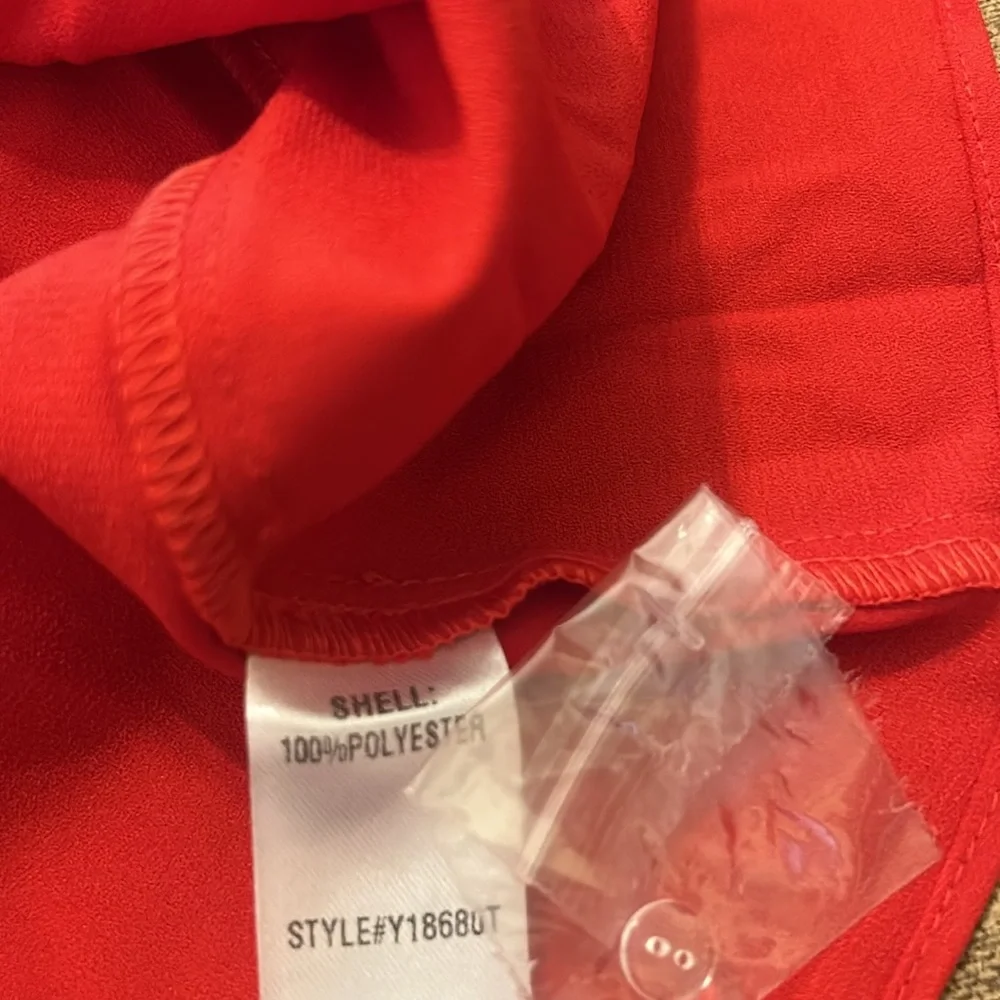 Red Carlota Peplum Blouse POMANDER PLACE